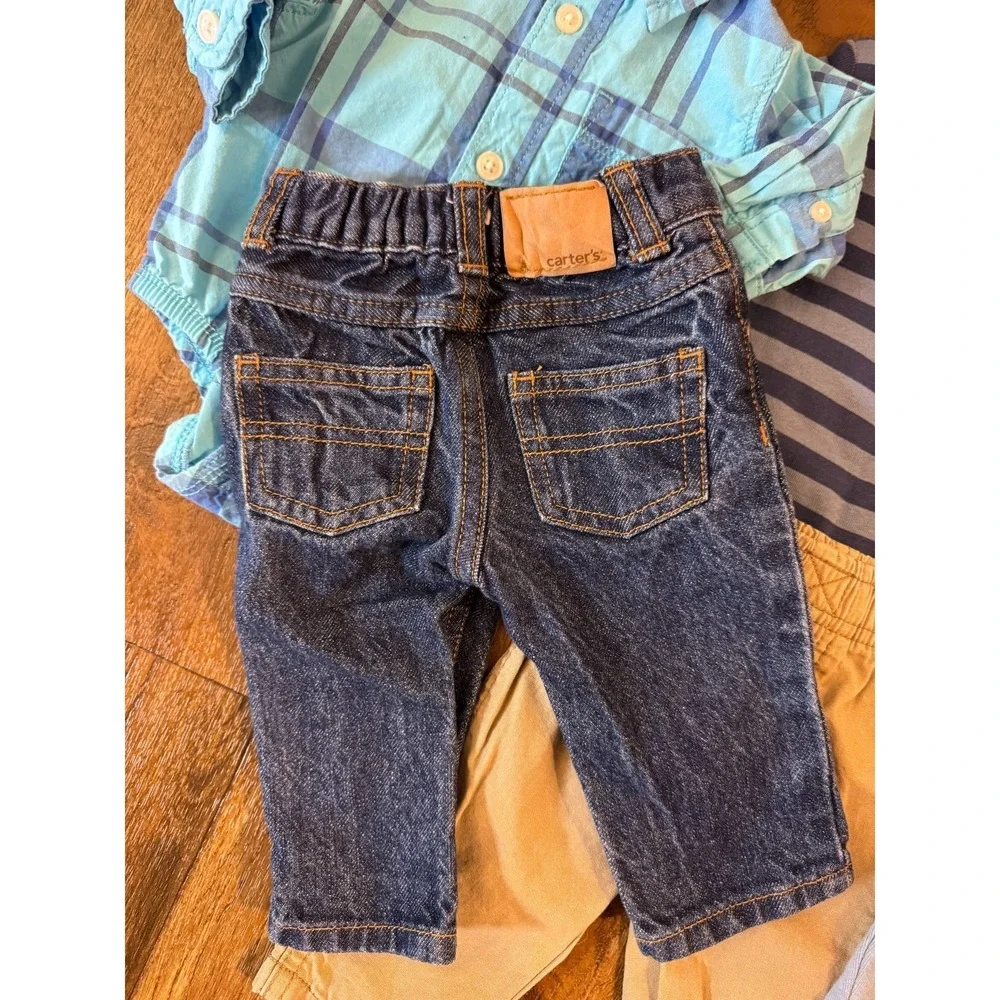 Carter's Baby Boy 3 Months Outfits Lot Jeans Pants Bodysuits‎ Shirts Clothes